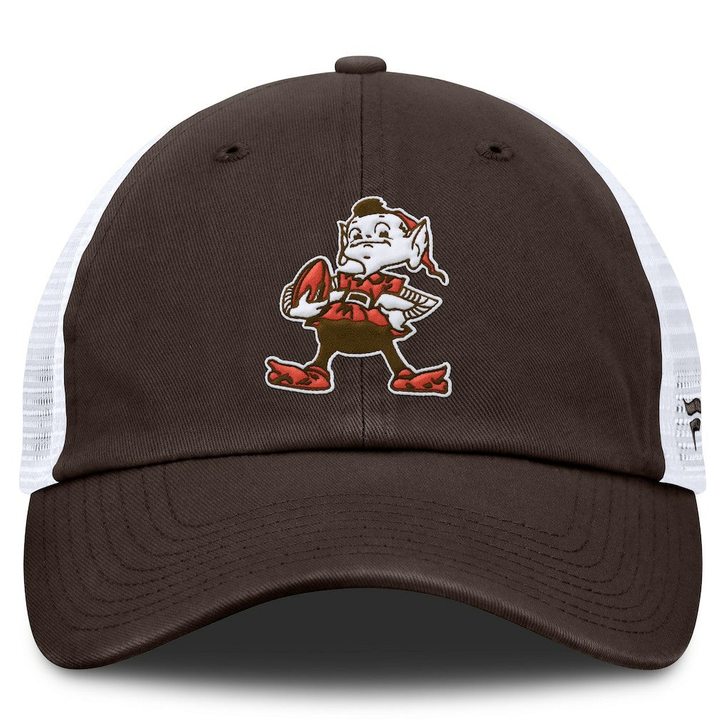 Cleveland Browns Vintage Trucker Adjustable Hat - Brown/White discount