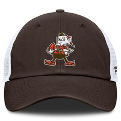 Cleveland Browns Vintage Trucker Adjustable Hat - Brown/White discount