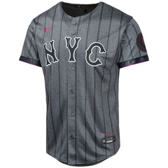 Francisco Alvarez New York Mets Youth 2024 City Connect Limited Player Jersey Graphite