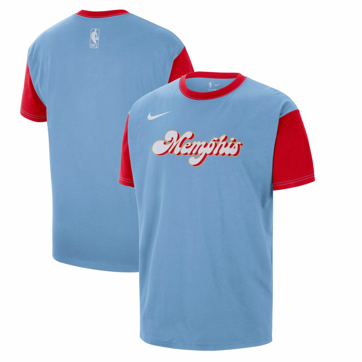 Memphis Grizzlies 2024/25 City Edition Courtside Color Block T-Shirt - Light Blue shop