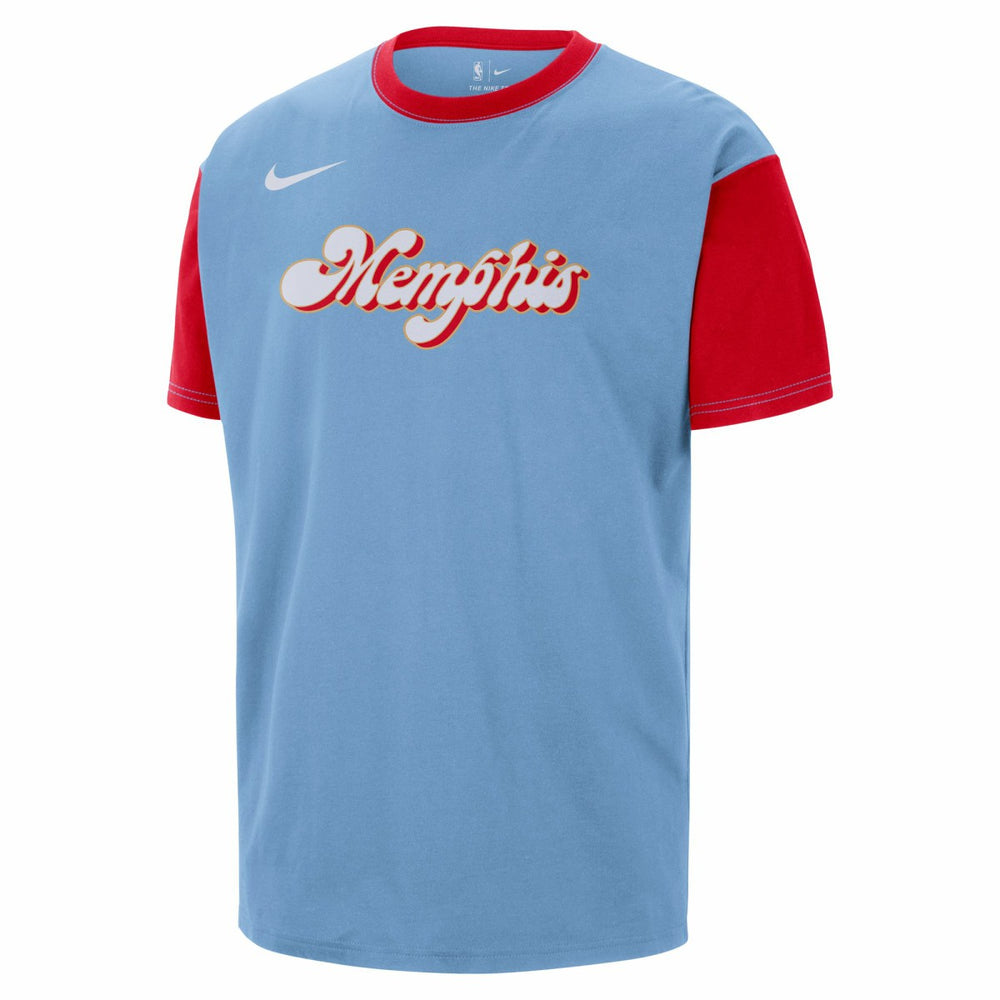 Memphis Grizzlies 2024/25 City Edition Courtside Color Block T-Shirt - Light Blue shop