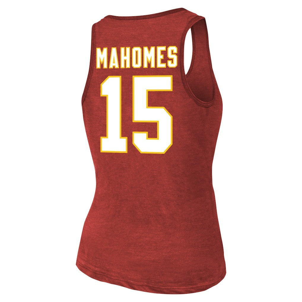 Patrick Mahomes Kansas City Chiefs Majestic Threads Women's Name & Number Tri-Blend Tank Top - Red discount