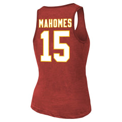 Patrick Mahomes Kansas City Chiefs Majestic Threads Women's Name & Number Tri-Blend Tank Top - Red discount