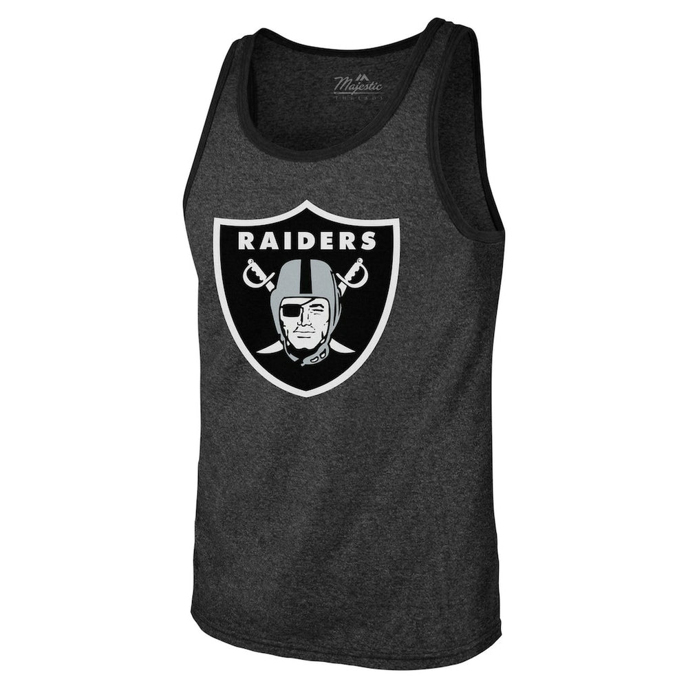 Maxx Crosby Las Vegas Raiders Majestic Threads Tri-Blend Player Name & Number Tank Top - Black on sale
