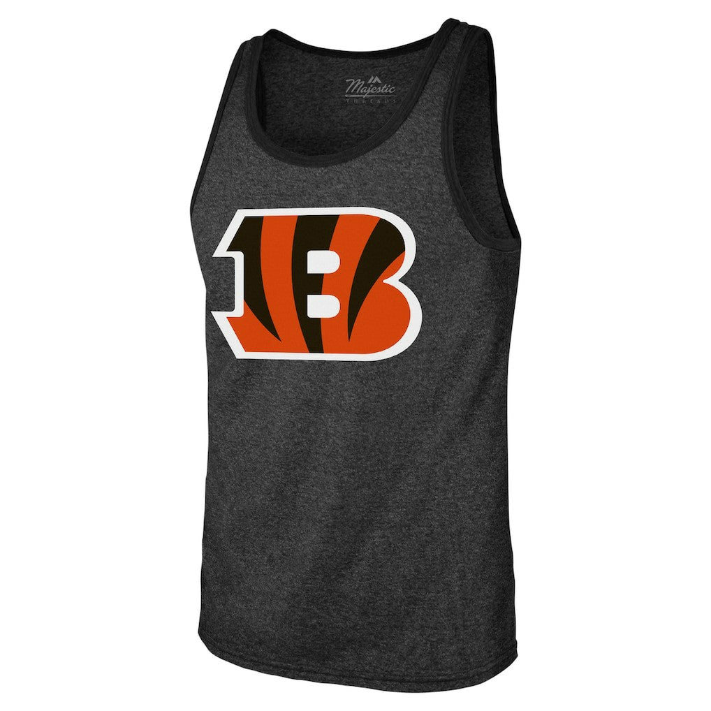 Joe Burrow Cincinnati Bengals Majestic Threads Tri-Blend Player Name & Number Tank Top - Black on sale