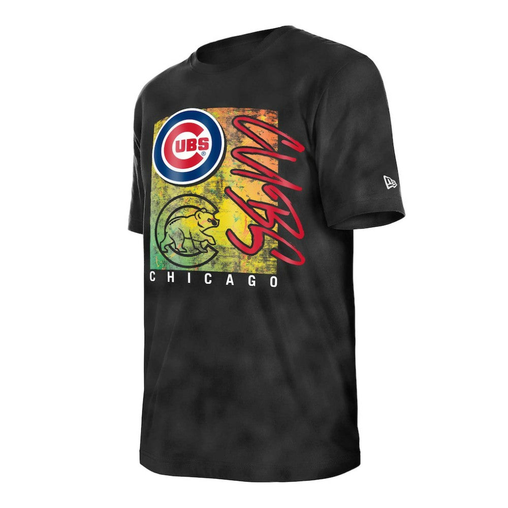 Chicago Cubs Women's Sport Classics Enzyme Wash Oversized T-Shirt Black
