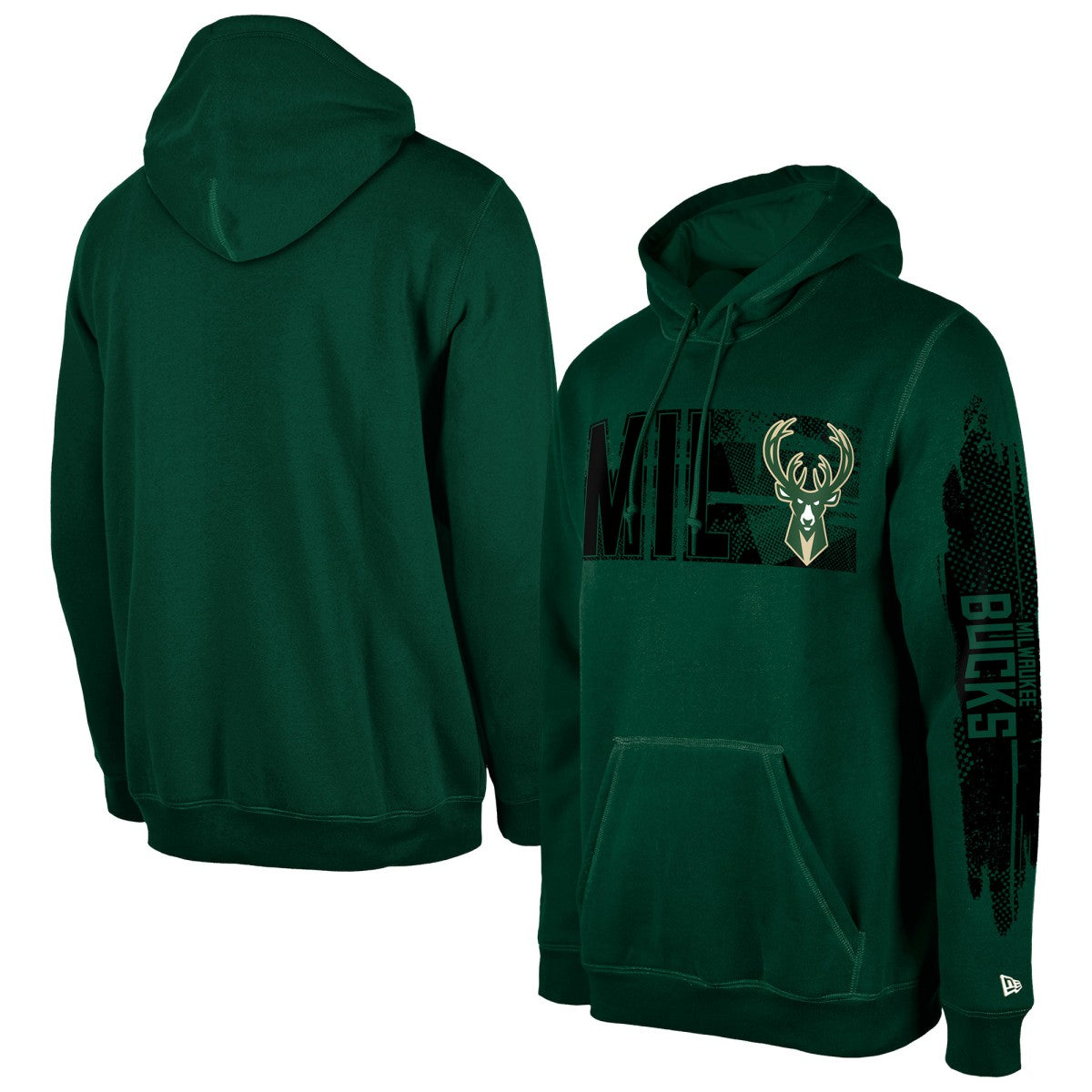 Milwaukee Bucks Tip-Off Collection Pullover Hoodie - Hunter Green shop
