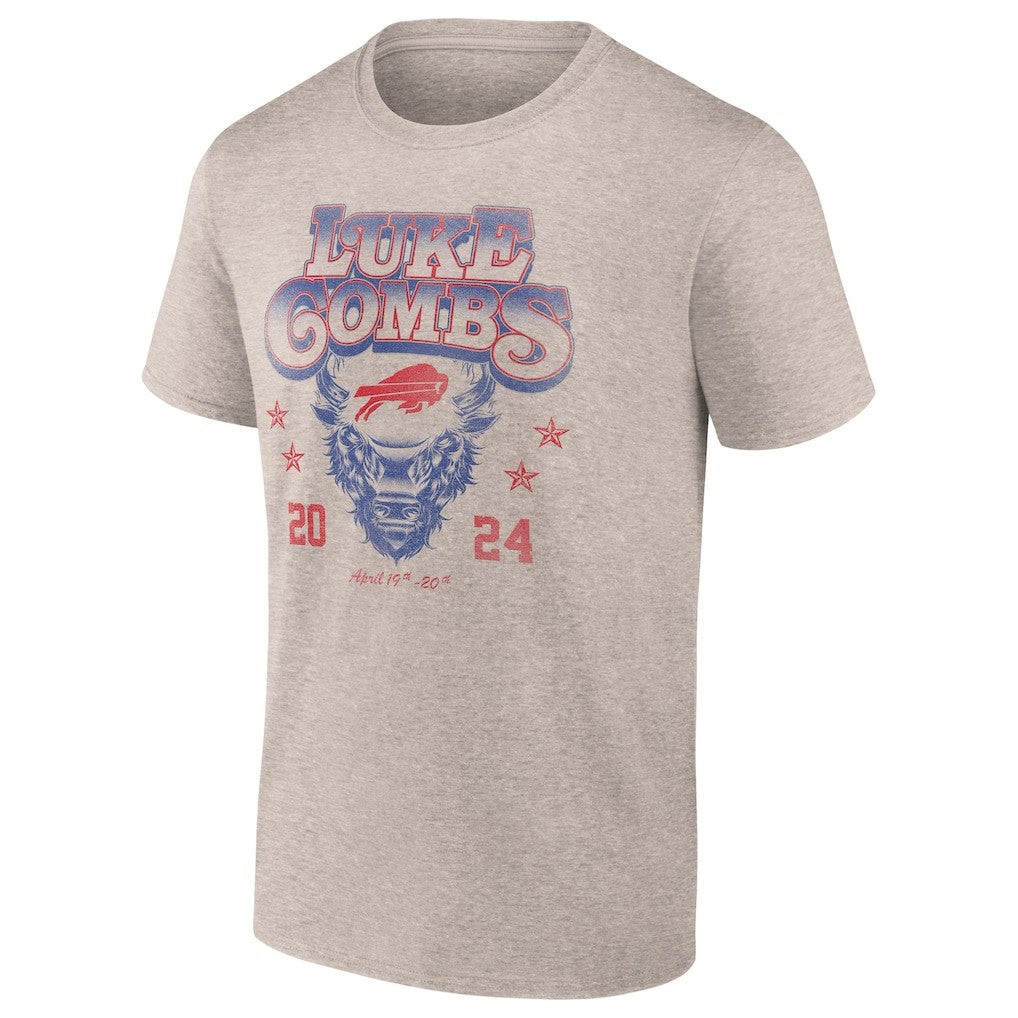 Luke Combs x Buffalo Bills Growin' Up and Gettin' Old Tour T-Shirt - Tan outlet