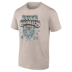 Luke Combs x Jacksonville Jaguars Growin' Up and Gettin' Old Tour T-Shirt - Tan for sale