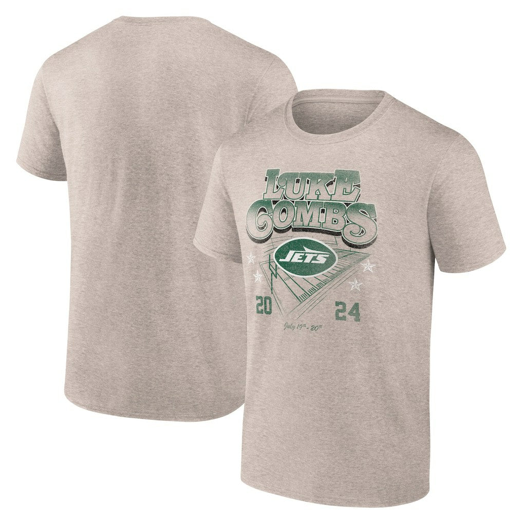 Luke Combs x New York Jets Growin' Up and Gettin' Old Tour T-Shirt - Tan outlet