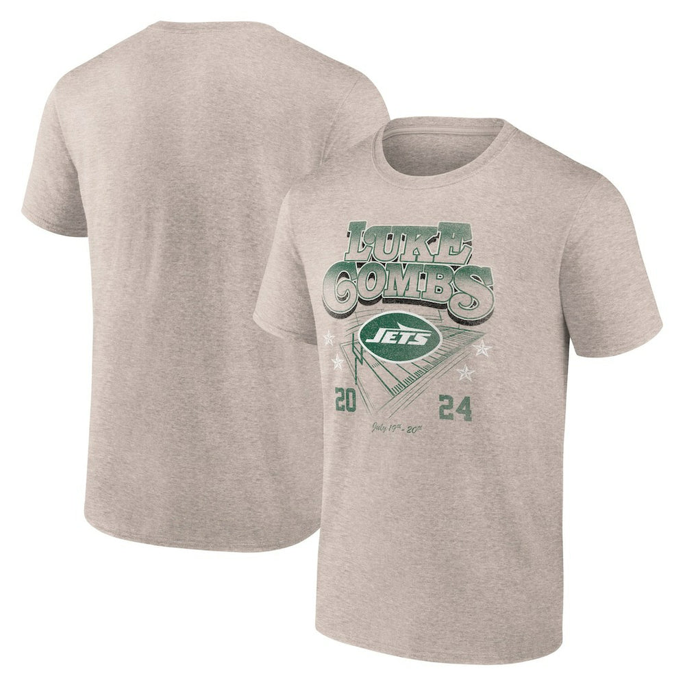 Luke Combs x New York Jets Growin' Up and Gettin' Old Tour T-Shirt - Tan outlet