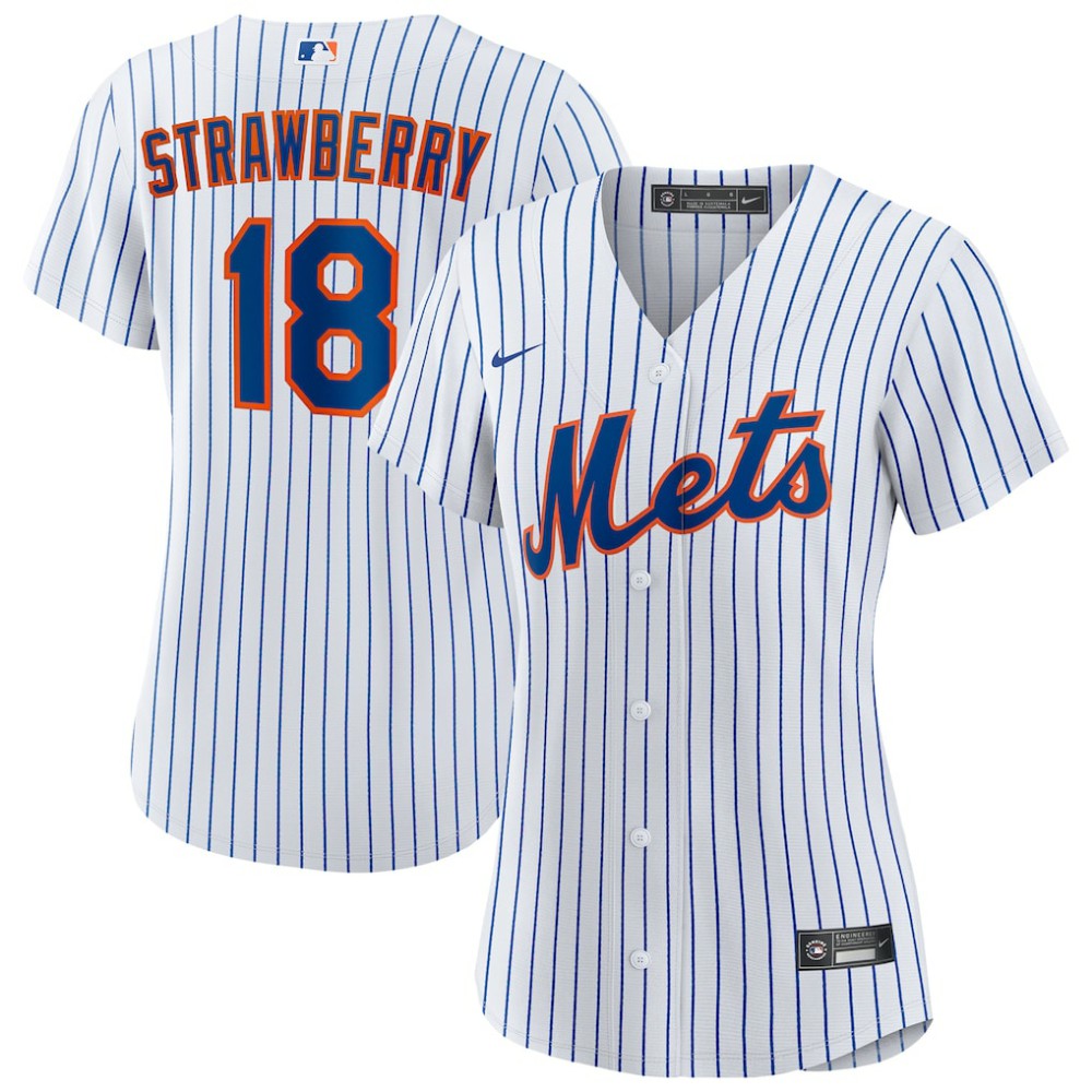 Darryl Strawberry New York Mets Women's Home Replica Player Jersey White