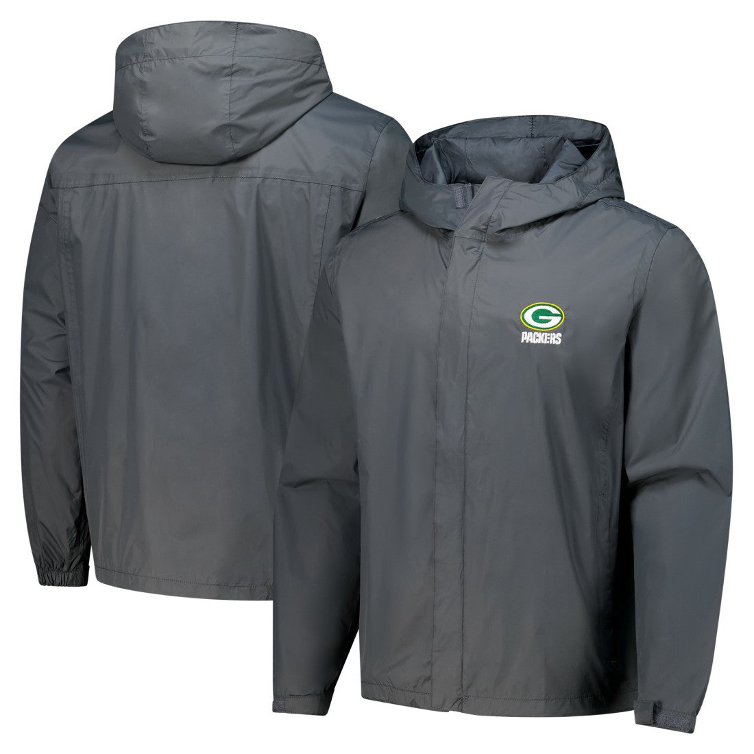 Green Bay Packers Dunbrooke Tropic Waterproof Packable Full-Zip Hoodie Jacket  - Graphite sale