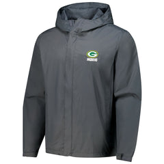 Green Bay Packers Dunbrooke Tropic Waterproof Packable Full-Zip Hoodie Jacket  - Graphite sale