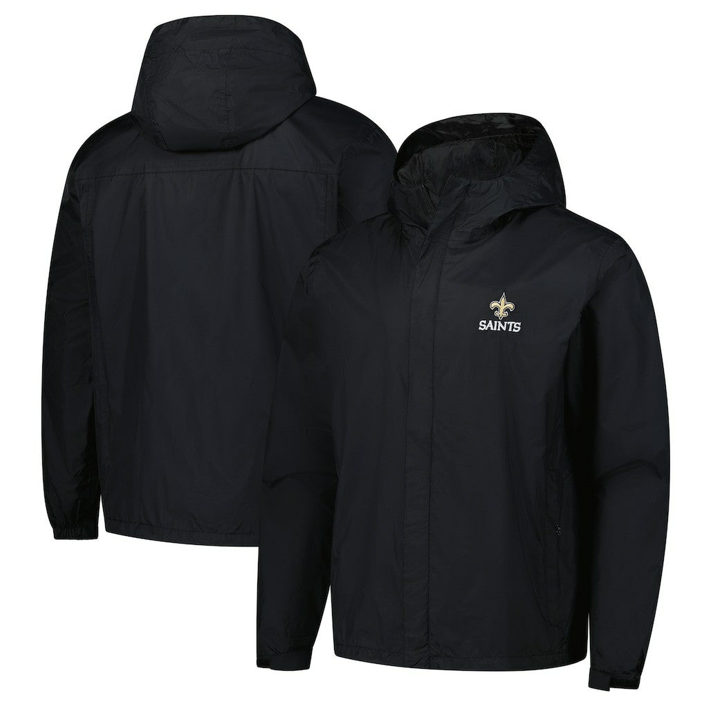 New Orleans Saints Dunbrooke Tropic Waterproof Packable Full-Zip Hoodie Jacket  - Black for sale
