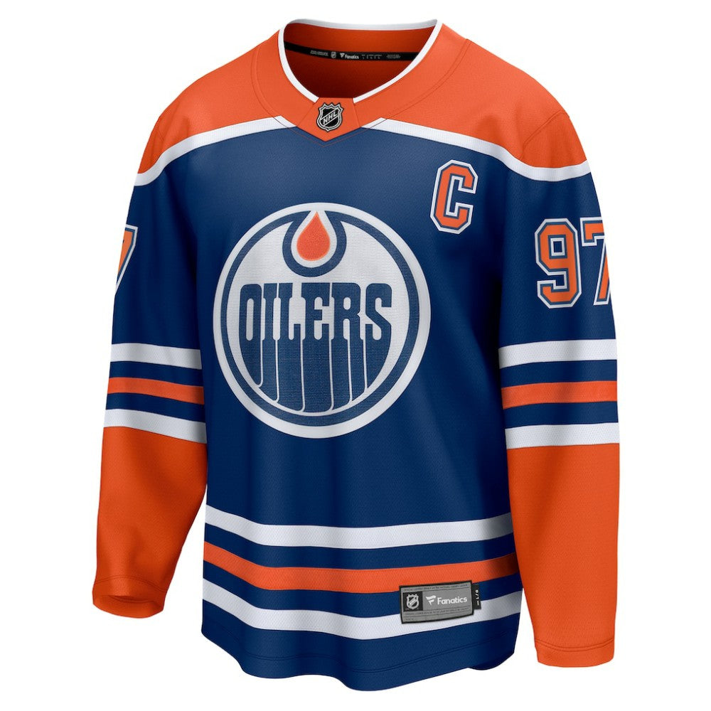 Connor McDavid Edmonton Oilers Fanatics Home Breakaway Jersey - Royal Jerseys
