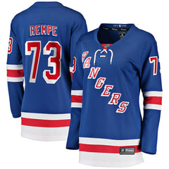 Matt Rempe New York Rangers Fanatics Women's Home Breakaway Jersey - Blue Jerseys