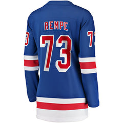 Matt Rempe New York Rangers Fanatics Women's Home Breakaway Jersey - Blue Jerseys