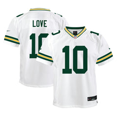 Jordan Love Green Bay Packers Youth Game Jersey - White on sale