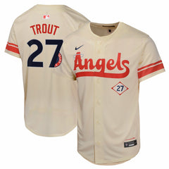 Mike Trout Los Angeles Angels Youth City Connect Limited Player Jersey Cream