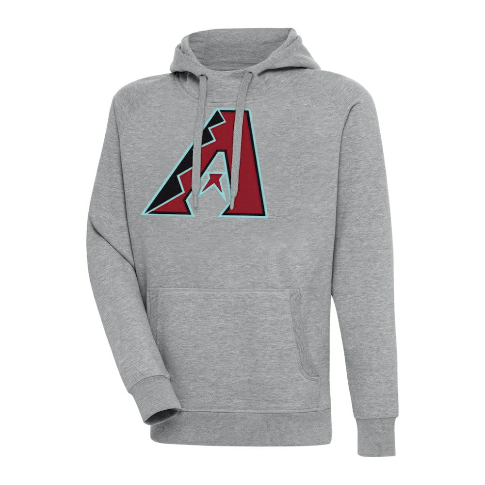 Arizona Diamondbacks Antigua Victory Pullover Hoodie Heather Gray