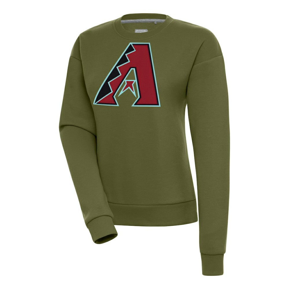 Arizona Diamondbacks Antigua Women's Victory Pullover Sweatshirt Olive
