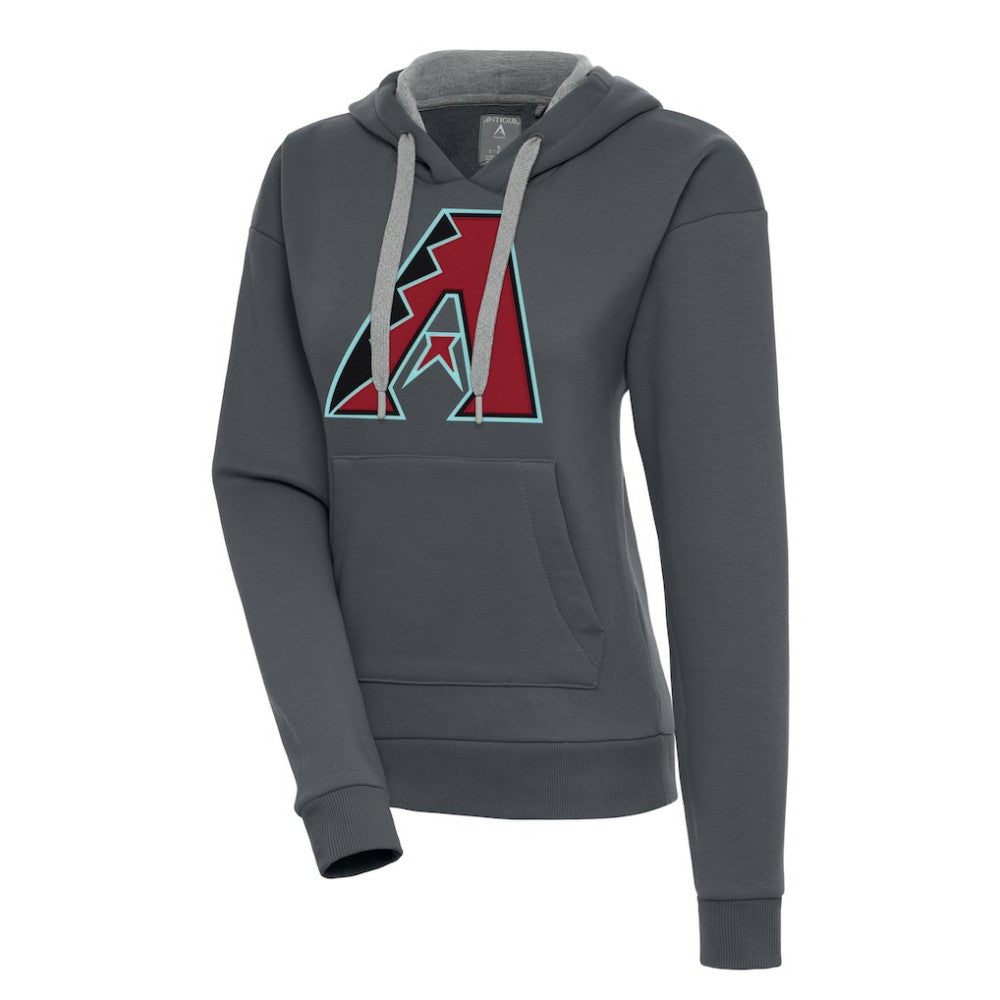 Arizona Diamondbacks Antigua Women's Victory Pullover Hoodie Charcoal