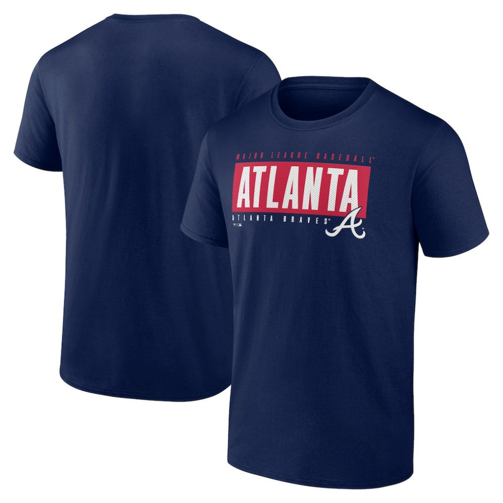 Atlanta Braves Blocked Out T-Shirt Navy