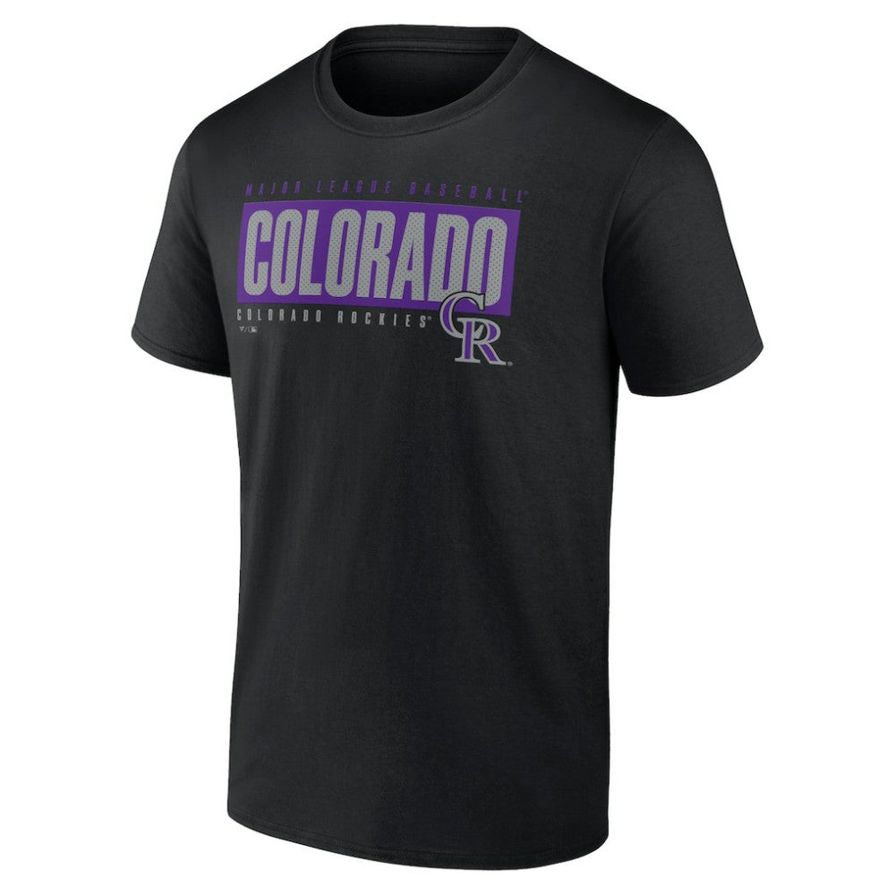 Colorado Rockies Blocked Out T-Shirt Black