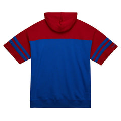 New England Patriots Off Field Vintage Logo Short Sleeve Pullover Hoodie - Royal discount