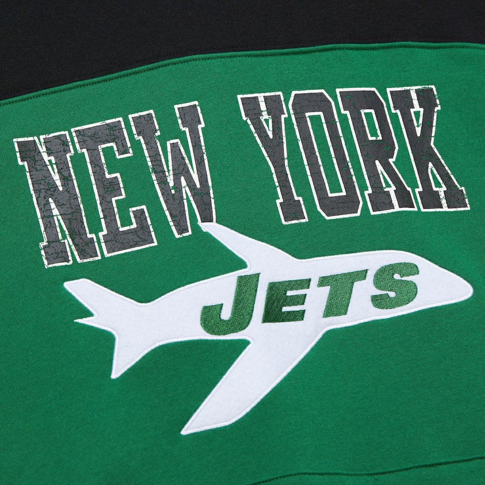 New York Jets Off Field Vintage Logo Short Sleeve Pullover Hoodie - Kelly Green sale