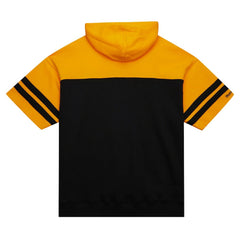 Pittsburgh Steelers Off Field Vintage Logo Short Sleeve Pullover Hoodie - Black on sale