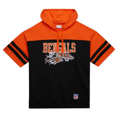 Cincinnati Bengals Off Field Vintage Logo Short Sleeve Pullover Hoodie - Black discount