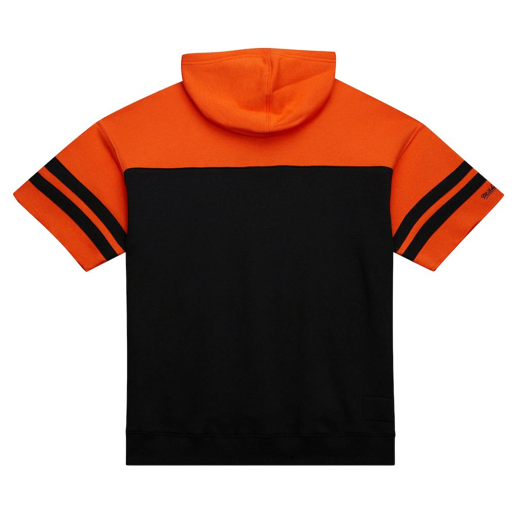 Cincinnati Bengals Off Field Vintage Logo Short Sleeve Pullover Hoodie - Black discount