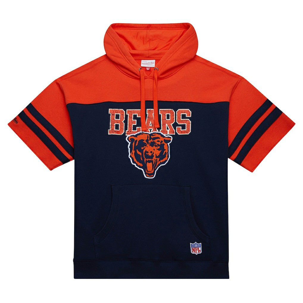 Chicago Bears Off Field Vintage Logo Short Sleeve Pullover Hoodie - Navy cheap
