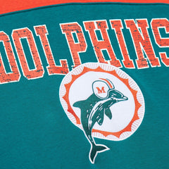 Miami Dolphins Off Field Vintage Logo Short Sleeve Pullover Hoodie - Aqua sale