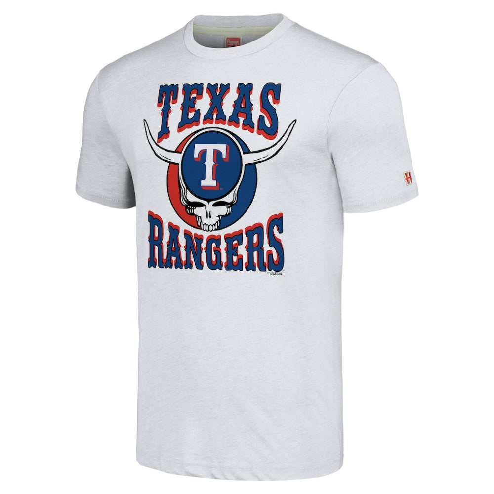 Texas Rangers Homage Grateful Dead Tri-Blend T-Shirt Ash
