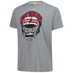 Cincinnati Reds Homage Grateful Dead Tri-Blend T-Shirt Gray