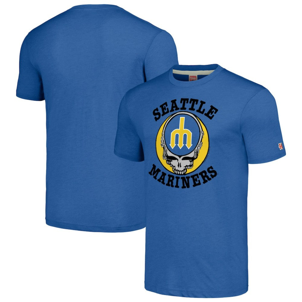 Seattle Mariners Homage Grateful Dead Tri-Blend T-Shirt Royal