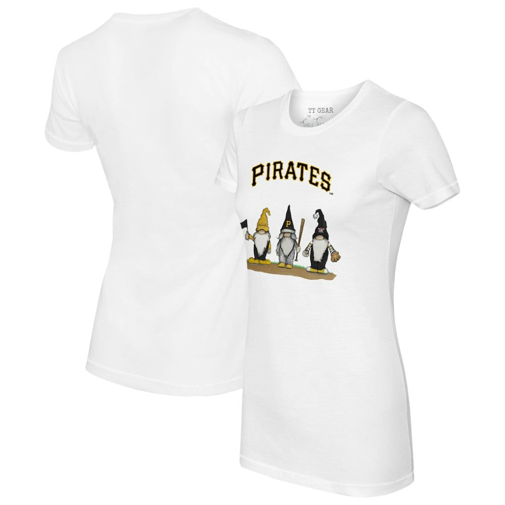 Pittsburgh Pirates Tiny Turnip Women's Gnomes T-Shirt White