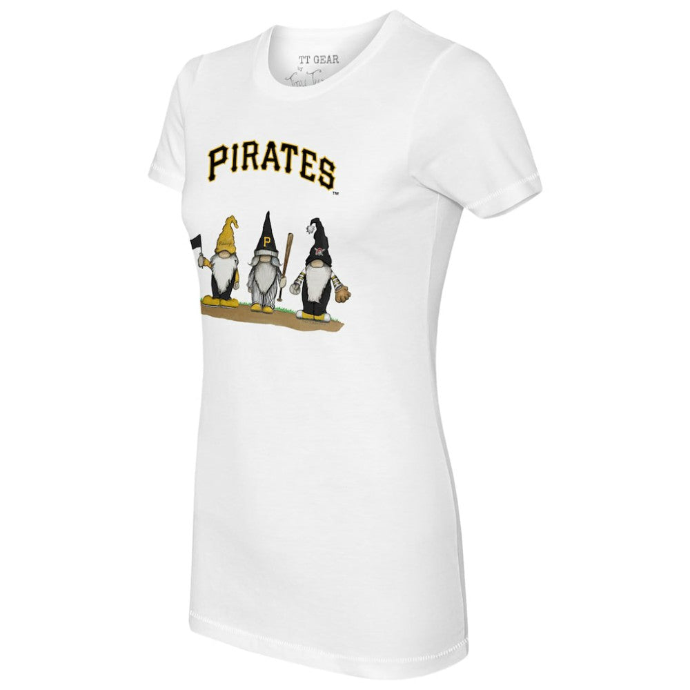 Pittsburgh Pirates Tiny Turnip Women's Gnomes T-Shirt White