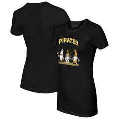 Pittsburgh Pirates Tiny Turnip Women's Gnomes T-Shirt Black