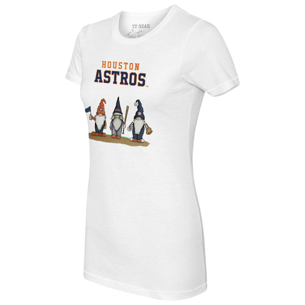 Houston Astros Tiny Turnip Women's Gnomes T-Shirt White