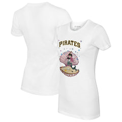 Pittsburgh Pirates Tiny Turnip Women's Mermaid T-Shirt White