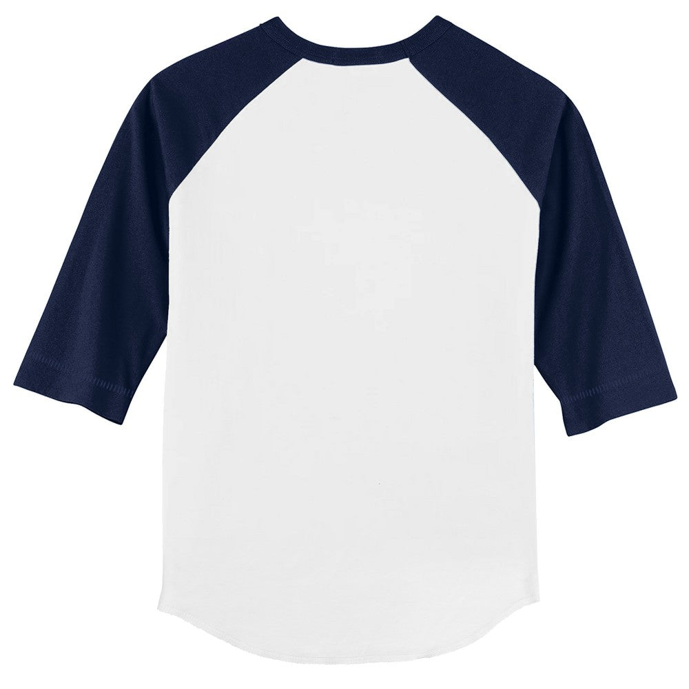 Houston Astros Tiny Turnip Youth Butterfly Glove 3/4-Sleeve Raglan T-Shirt White/Navy