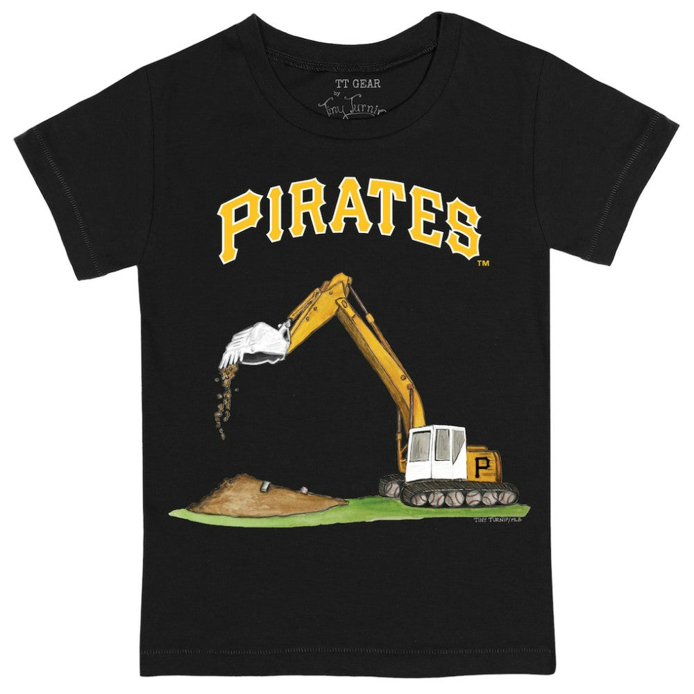 Pittsburgh Pirates Tiny Turnip Youth Excavator T-Shirt Black
