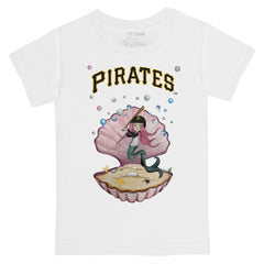 Pittsburgh Pirates Tiny Turnip Youth Mermaid T-Shirt White