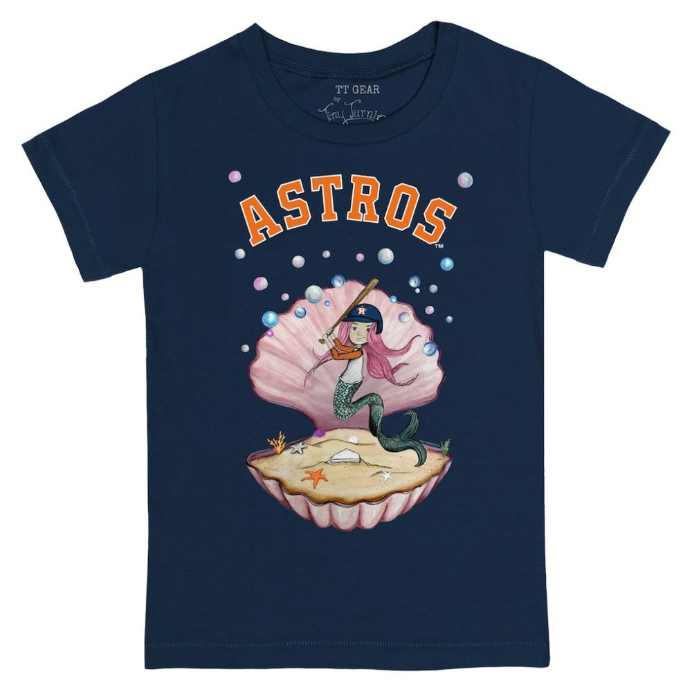 Houston Astros Tiny Turnip Youth Mermaid T-Shirt Navy