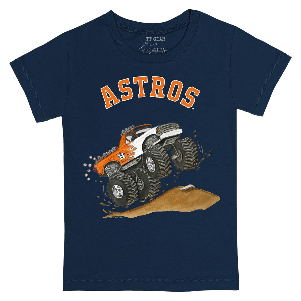 Houston Astros Tiny Turnip Youth Monster Truck T-Shirt Navy