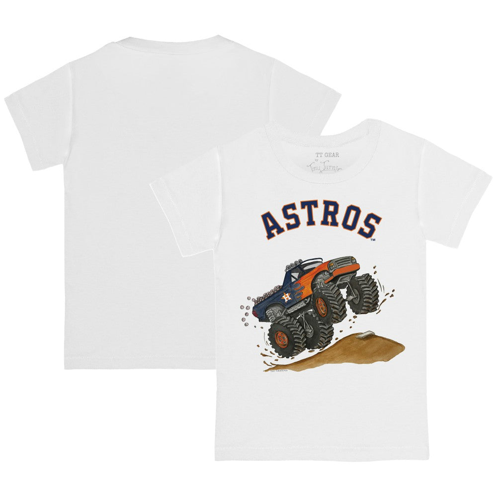 Houston Astros Tiny Turnip Youth Monster Truck T-Shirt White